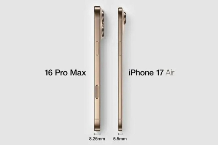 Najnovije fotografije otkrivaju da  je iPhone 17 Air upola tanji od Pro modela