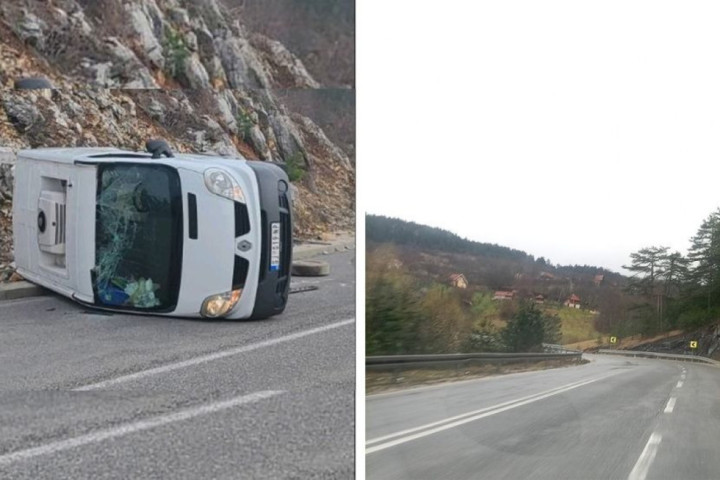 Kombi se prevrnuo na magistralnom putu kod Zlatibora