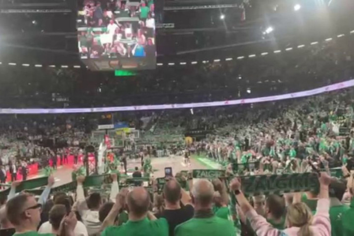 Haos posle Partizanovog meča u Kaunasu: Izbila tuča među navijačima, uleteli obezbeđenje i policija