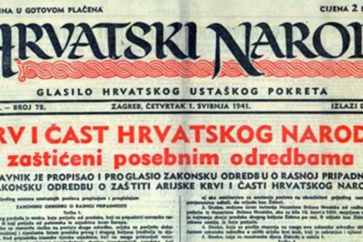 Na današnji dan 1941. godine Nezavisna Država Hrvatska uvela rasne zakone