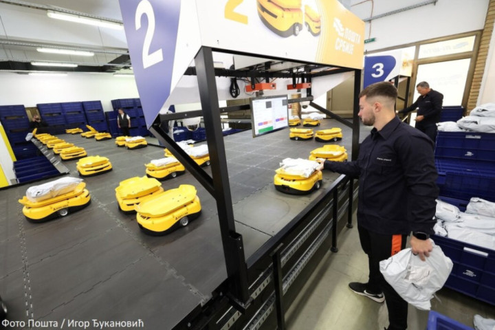 U poštansko-logističkom centru u Kragujevcu pušten u rad robotizovan sistem, uskoro i u Novom Sadu