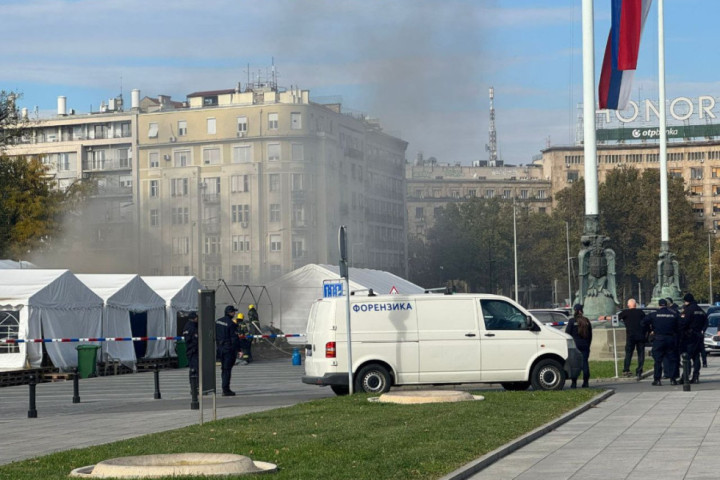 Pucnjava pa požar u Pionirskom parku jake snage policije na terenu