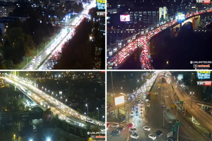 Beograd: Velike gužve u saobraćaju, najveći zastoj oko Skupštine, na Gazeli i mostu na Adi