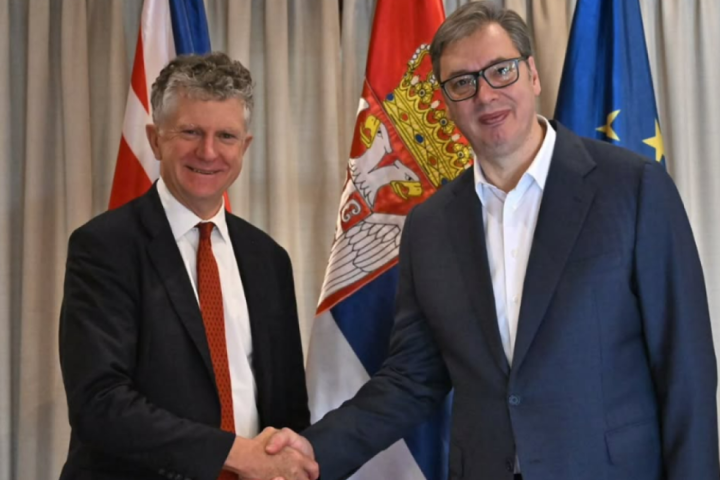 Vučić se sastao sa savetnikom za nacionalnu bezbednost premijera Ujedinjenog Kraljevstva Džonatanom Pauelom