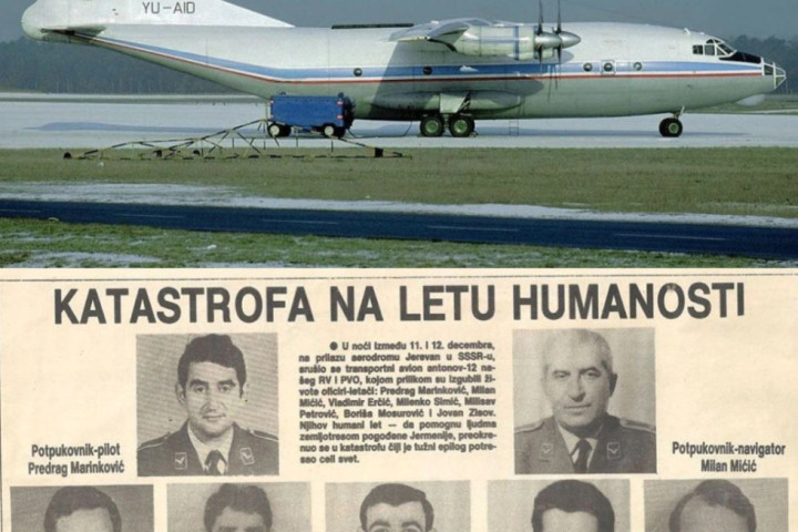 Pre 37 godina tokom humanitarne misije u Jermeniji poginula sedmočlana posada aviona JNA