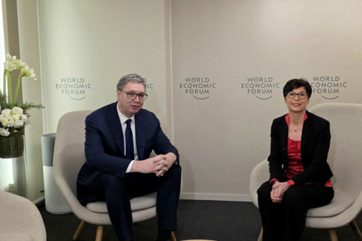 Vučić o sastanku sa Kos u Davosu: Vrlo dobar razgovor o aktuelnim temema u odnosima Srbije i EU