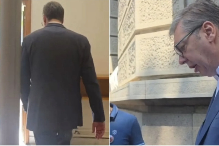 Vučić izašao pred radnike GSP koji protestuju ispred Predsedništva