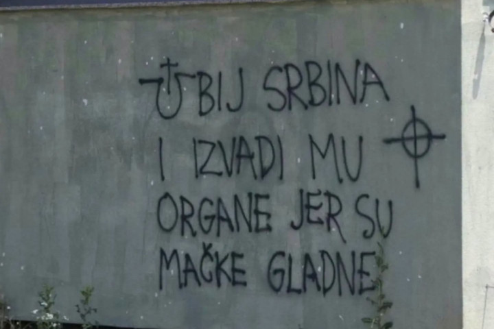 Hrvatska: Skandalozan grafit sa pozivom na ubistvo Srba u Slavonskom Brodu